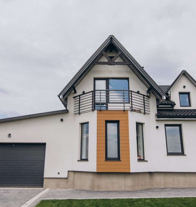 House isolated in the field