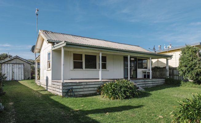 old white house and garden